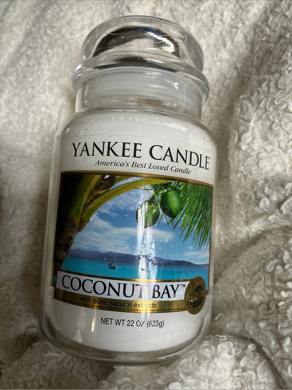 Yankee Candle Coconut Bay Large Jar - Classic Label - NEW Retired 22oz